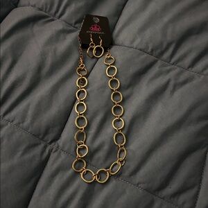 Paparazzi Gold Circle Link Necklace Set